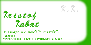 kristof kabat business card